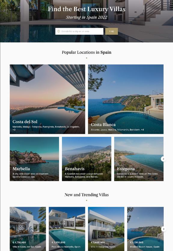 Screenshot of the website