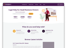 Screenshot of the website