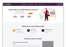 Screenshot of the website